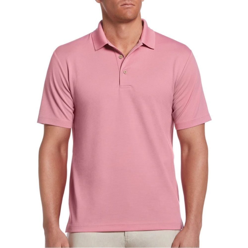 CUBAVERA BIG & TALL SOLID TEXTURED POLO WILD ROSE XL‎ NWT
